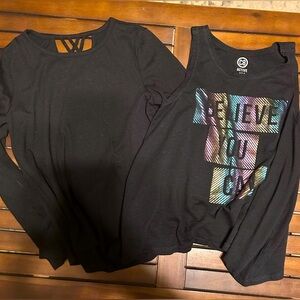 Girls 7-8 Tank and Long Sleeve Athletic Tops